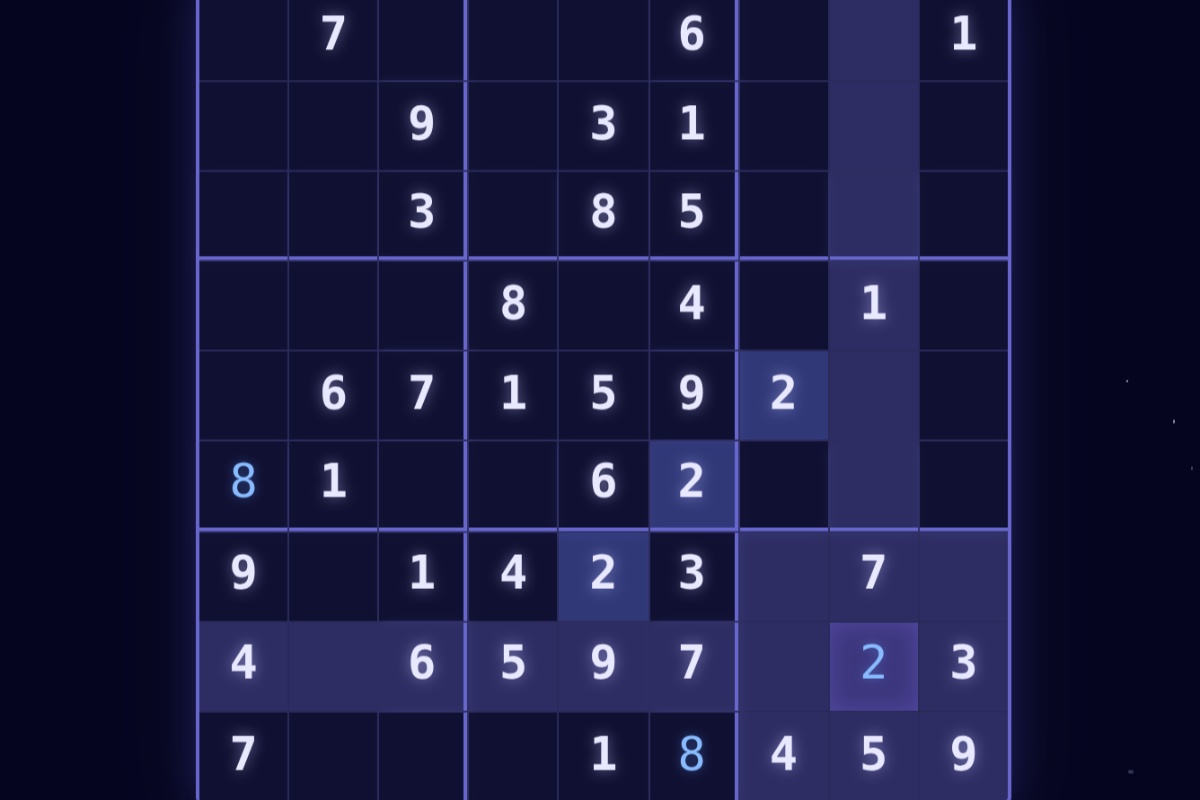 Cosmic Sudoku - Free online deep-space sudoku puzzle game