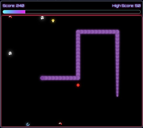 Neon Snake - Free online snake game with power-ups