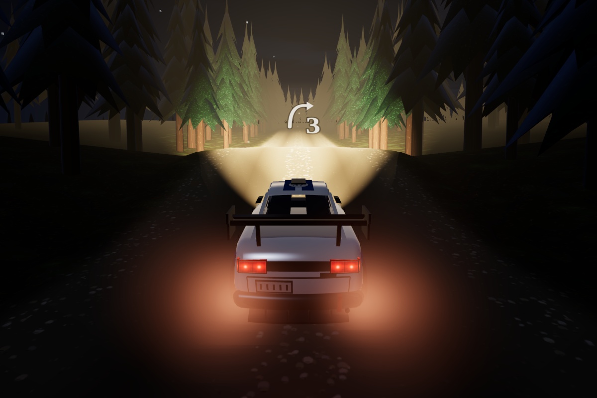 Pacenote - Free online 3D night rally game where you write your own pace notes