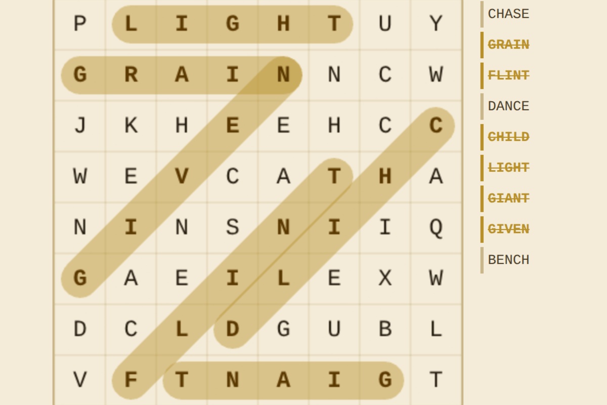 Tracewords - Free online daily word search puzzle